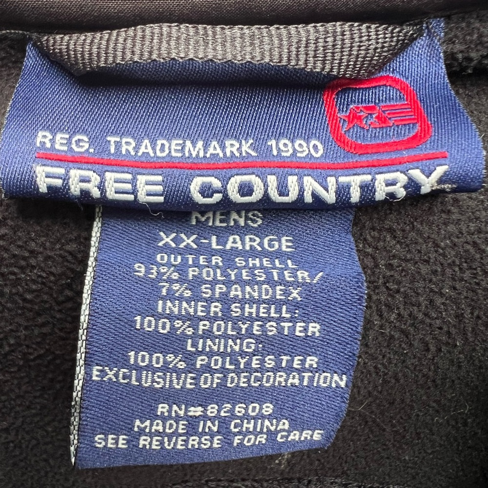 FREE COUNTRY Black Fleece Lined Windbreaker Jacket Mens XXL - Picture 7 of 15